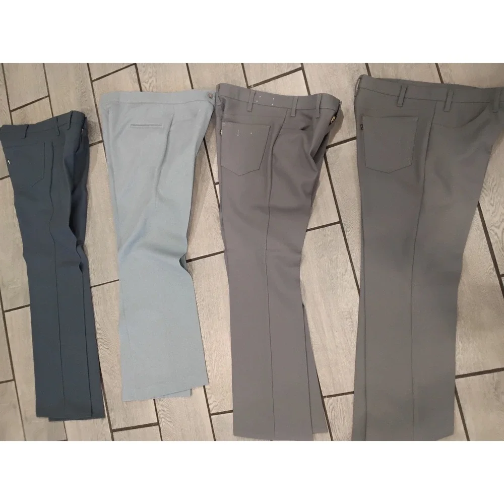 Vintage Levis Action Slacks Sta-Prest Mens Grey Blue Dress Pants 36x32 Lot